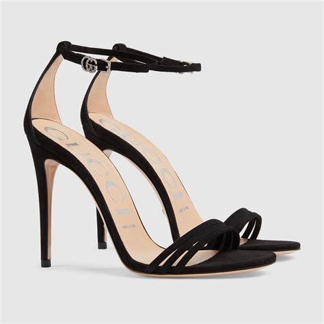 gucci black high heels|Gucci black high heel sandals.